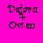 A bright pink background displays four identical pixelated text-based icons arranged in a , each showing 'Dejmu a' above a plus sign and 'Osr ed' below it