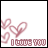 A 4x3 contact sheet of a 12-frame animated icon showing pink hearts and "I LOVE YOU" text in pixelated style with varying heart positions across frames.