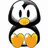 Pixelated cartoon penguin, green hooded character with blue hair, and Garfield on pink background with 'HUG ME!' text.