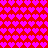 A static pattern of bright pink hearts on a solid red background, arranged in a dense with no visible motion or text