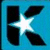 A blue background features a large black 'K' with a white star at its center, transitioning to red text reading "KINK BMX IS MY LIFE" over the same 'K'.