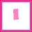A 46x46 pixel animated contact sheet with three visible frames showing pink text on white backgrounds, bordered by bright pink outlines and a gray background.