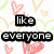 Pixelated text on black rectangular backgrounds with heart-shaped patterns in the background.