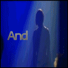 Animated sequence showing a silhouetted figure, close-ups of lips and body parts, with changing text overlays including "And," "All," "That," and vertical "JAZZ".