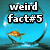 Animated sequence showing a goldfish in a blue bowl with text reading 'weird fact#5', 'Goldfish have a', and '3 second memory' across frames.