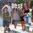 A group of people standing together with text overlays reading Best, friends, and forever in sequence.