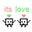Pixelated character with square head and arms raised, topped by a green or red heart symbol above its head.