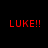 Four display 'LUKE!!' in red pixelated text against black, gray, white, and dark gray backgrounds