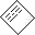 Pixelated diamond and rectangular shapes with dotted lines, black-and-white color scheme, static composition.