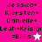 Pixelated text lists names and "=BFFs" with a star symbol on pink and white backgrounds.