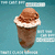 Animated sequence of a chocolate ice cream cone with whipped cream on a teal background, showing slight vertical movement and color variations across frames.