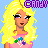 Pixelated icon of a character with long yellow hair, pink dress, and purple text reading 'CANDY' in the top-right corner against a light blue background.