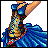 Pixelated 4- comic with a person in blue clothing holding their head, surrounded by text about modeling and airbrushing