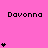 Pixelated pink background with repeated "Davonna" text and varying black star counts per