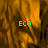 A static image with a textured orange-brown background and green 'ECO' text in three positions, with a solid gray rectangle on the right side.