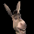A static image featuring a cartoon donkey head on the left, with text reading 'i like that boulder' and 'that is a nice boulder' in light brown letters against a black background.