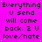A bright pink background displays repeated text in black pixelated font, with a solid gray rectangle in the bottom-right corner.