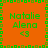 A static orange square icon with green pixelated text and border, displaying four identical copies of 'Natalie Alena' followed by '<3'.