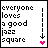 Pixelated text reads 'everyone loves a good jazz square' with a pink heart icon below, displayed in a of repeated identical