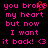 Pixelated text in bright pink on black background with red heart symbol replacing 'e' in 'broke' and '<3' symbol at end.