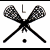 Four show crossed lacrosse sticks with changing text above and below; top-left has 'L', top-right 'A', bottom-left 'X', bottom-right displays 'is life' in a single frame