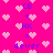Pixelated pink background with repeating light pink hearts and blue text reading 'CB + HK = 4ever' in a pattern