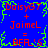Blue background with red text and green pixelated border showing repeated mathematical expressions.
