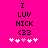 Pixelated text and heart symbols on a bright pink background with animated heart color changes.