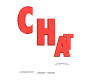 Red 'CHAT' letters in various 3D arrangements with shifting positions and sizes