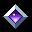 Five diamond-shaped pixel art icons with gradient centers and checkered borders, each displaying distinct color schemes against a black background.