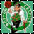 Pixelated green and white icon with a basketball player in motion, text reading "Hell Yeah Boston Celtics" and "Kick @$$", and a gray