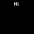 white 'Hi' text on black background arranged in three and four