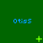 Green background with blue 'Otiss' text repeated across three and animated green symbols changing in position