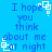 Blue background with repeated blue text "I hope you think about me at night" and white pixelated square icons in four corners.