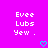Pixelated text on bright pink background with cyan heart symbols below.