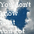 Blue heart-shaped icon with white text on a cloudy background, displaying partial phrases