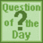 Green square icon with light green background displaying 'Question of the Day' text and large question mark, next to '600 Points' text on white background.