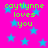 Bright pink background with scattered light blue stars and green text reading 'caytlynn loves you' in pixelated font.