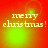 Red and green gradient background with pixelated text reading 'merry chrismas!' in yellow, four identical arranged in a