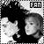 Black-and-white pixelated image of two people in profile with 'FAN' text in top-right corner, bordered by black and white checkered pattern.