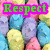 A pixelated image of colorful cereal pieces with green text reading 'Respect My Peeps!' in three separate segments.