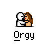 Animated contact sheet of 14 pixel art frames showing a couple kissing with varying poses and props, including one frame with a yellow object held by the male figure.