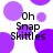 Animated icon with purple circular shapes on white background, displaying text "Oh Snap Skittles" in black pixelated font.