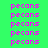repeated 'pecans' text in bright pink on green background with yellow rectangular overlays, showing animation changes across frames