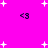 Bright pink background with scattered white star shapes and four dark purple '<3' symbols positioned in a pattern