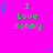 Bright pink background with green text reading "I Love Bobby" and blue/purple star-shaped pixelated decorations.