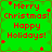 Green background with red text reading 'Merry Christmas! Happy Holidays!' and scattered red star shapes, displayed in a