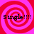 Four identical display red spiral patterns on pink backgrounds with black text reading "Single !!!!" in each