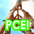 Animated icon shows a person making a peace sign with hands, a pink heart, and blue text reading LUV! with a butterfly, plus a purple text overlay with partial words.