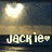 A pixelated icon shows a bright light source above the name 'Jackie' with two heart symbols on a dark background.